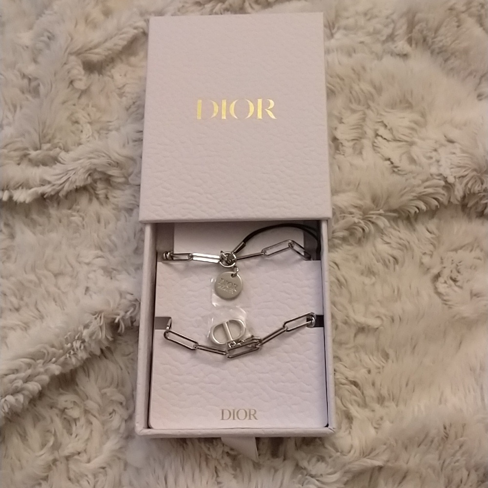 Dior Phone Charm in Silver